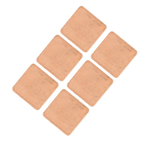 100x Koppar Kylfläns Termisk Pad 20x20x0.8mm för PC Laptop IC Chip GPU CPU VRAM PS5 M.2 SSD