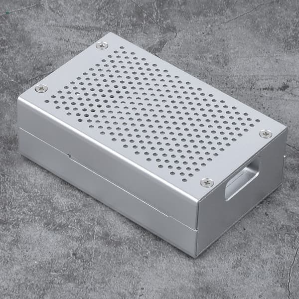 Metallhölje Kylfläns Dammtätt Chassi Moderkortdelar för Raspberry Pi 3 Model B+