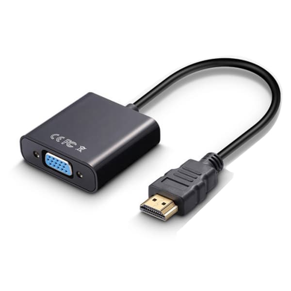 HD Multimedia Interface til VGA-konverter 1080P Rustfri Forgyldt Interfaceadapter til Bærbar Computer