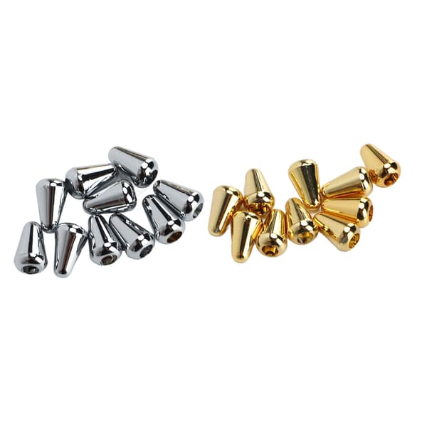 20-pack elgitarr switch tip väljarknopp slitsad plastset silver guld för ersättning