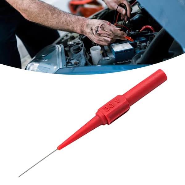 Röd 0,7 mm multimeterprob, värmebeständig precisionspiercingtestkabel för bildiagnostik