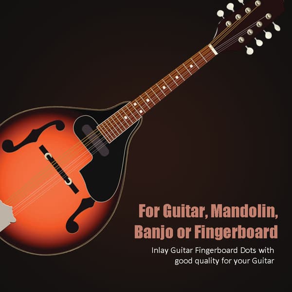 100 st Inlägg Prickar Greppbrädeprickar för Mandolin Gitarr Bas Banjo Ukulele (6mm)