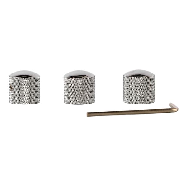3-pack krommetallgitarr staplad rattuppsättning dubbla tonkontrollrattar för E-bas GD105