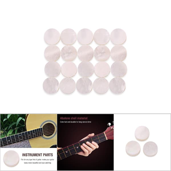 20 st 6 mm greppbrädeinläggningsprickar för gitarr, ukulele, bas, mandolin, banjo dekoration