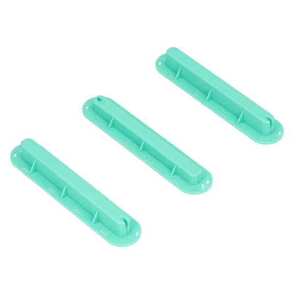 Surfbräda Fenbox Plugg Set om 3 - Plast Roder Spår Bas med Skruvar, Grön
