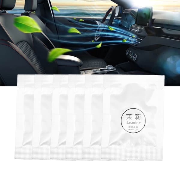 Jasmin Bilduftfrisker Refills 6-pak Udluftningsclips Erstatningspuder til Auto Diffuser Tilbehør