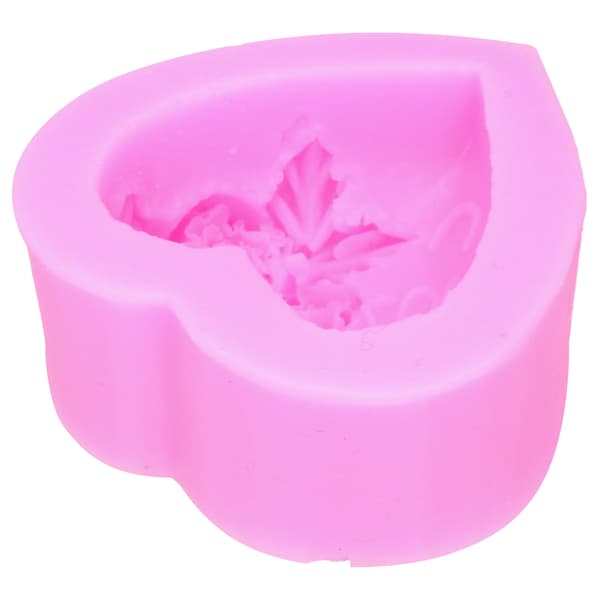 3D Hjerte Rose Silikoneform til DIY Kage, Chokolade, Sæbe & Lysfremstilling, Kærlighedsformet Bageform
