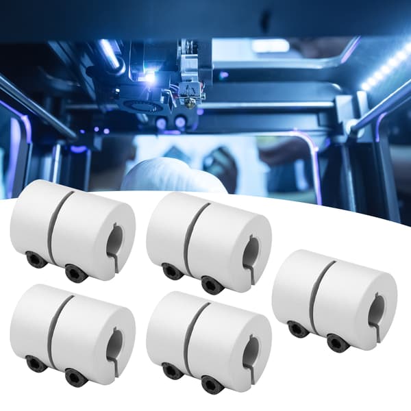 5 stk. akselkobling i aluminiumslegering til 3D-printer, servomotor, stepmotor