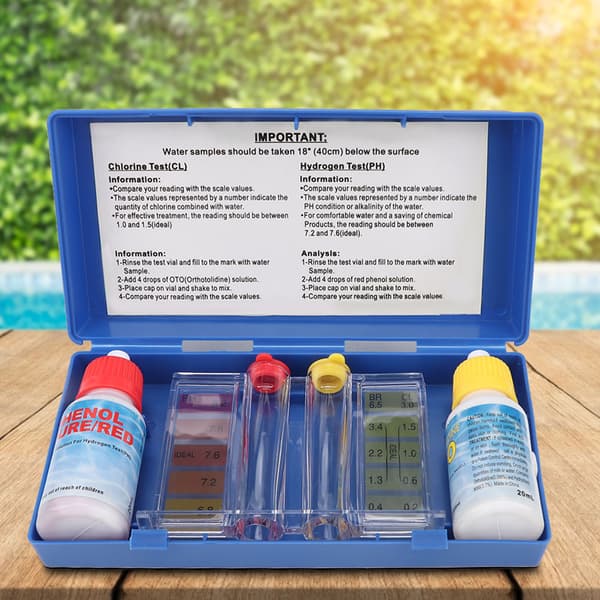 PH klor testkit vandkvalitet testboks tilbehør til swimmingpool