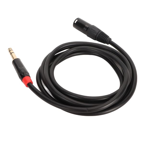 XLR hane till 6,35 mm TRS balanserad patchkabel 2m för gitarr, mikrofon och stämapparat