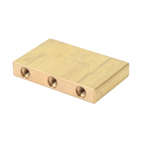 Gyllene mässing Tremolo Block Gitarrstallbas 32 mm Kompakt Rostfri Gitarrhårdvara med 3 skruvar för Elgitarr
