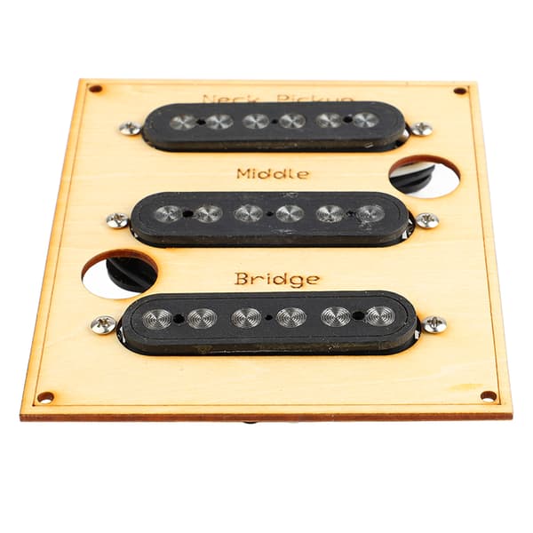 Gitarrpickup-set Svart Brusfri 6 Ljudhål Elgitarr Single Coil Pickup-set