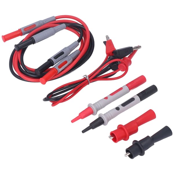Multimeter Test Kit Anslutningskablar Testkrokar Krokodilklämmor Mätspetsar Prober Set