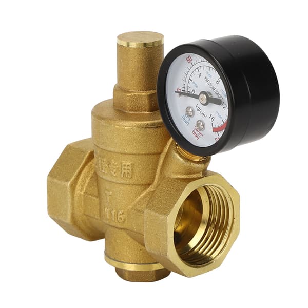 DN25 Messing Justerbar Vandtryksreducerende Regulator Reducer Måler