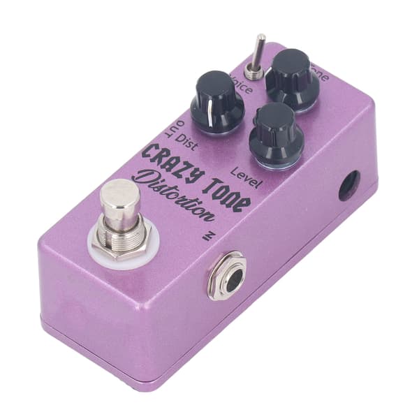 Elektrisk gitarr Distortion Stompbox Tone Distance Level Knopp Aluminiumlegering Effektpedal för Liveframträdande
