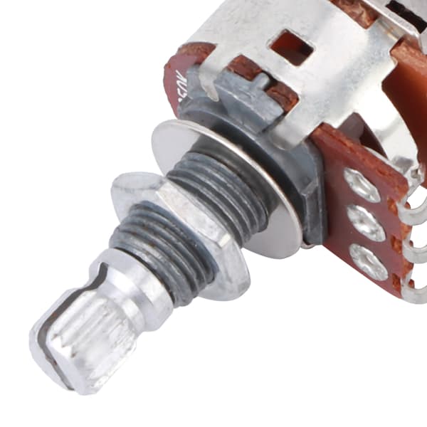 1 st metallgitarr tonkontroll potentiometer a500k 18mm axellängd silver för elgitarr bas push-pull coil tap