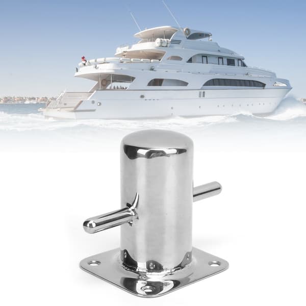 316 Rustfrit Stål Enkelt Fortøjningspullert Kraftig Kryds Pullert Klemme Marine Båd Dock Hardware Fitting 90mm