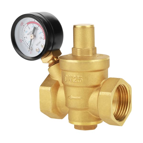 DN25 Messing Justerbar Vandtryksreducerende Regulator Reducer Måler