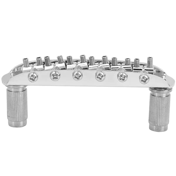 Gängad sadelgitarrbryggbyte för Mustang Jag J master Style gitarrer (silver)