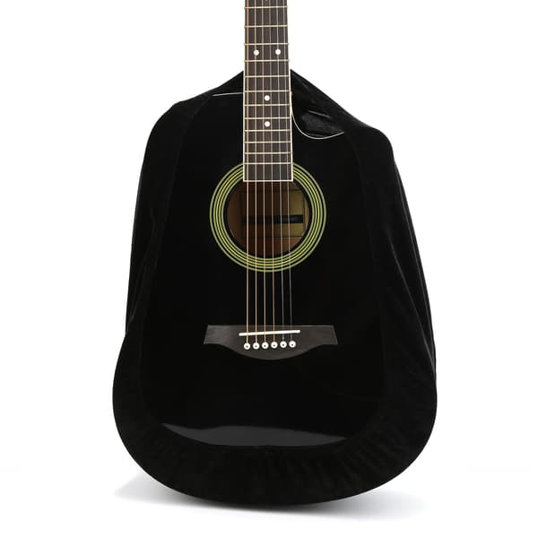 Svart gitarrdammskydd Mjukt bärbart skyddsfodral för akustiska klassiska cutaway-gitarrer
