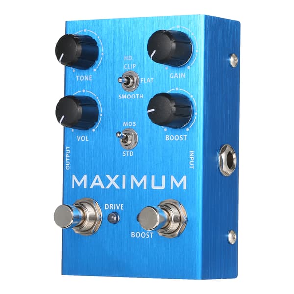 IRIN Elgitarr Overdrive Pedal, 2-vägs växlingsläge, Tone/Gain/Vol/Boost-rattar, Mini Stompbox