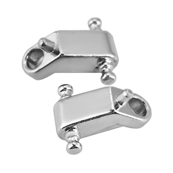 2 st rullsträngshållare med skruvtillbehör för elgitarrbas (silver)