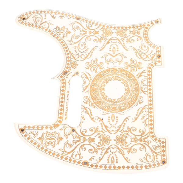 Akustisk Gitarr Scratchplate PVC Slitstark Elgitarr Reptålig för TL Guard Plate GQ233 Vit Snidad