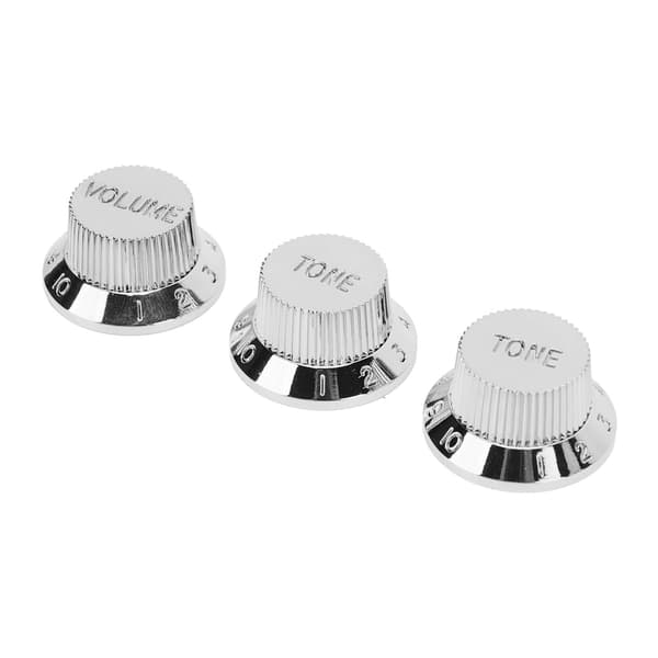 3PCS Plast 2T1V Välgjord Elbas Volymkontrollratt Gitarr Potentiometerratt för Ersättning