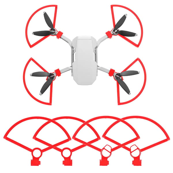 Propellerskyddsring för DJI Mavic Mini 2, röd, säkert bladskydd, drönarreservdelar