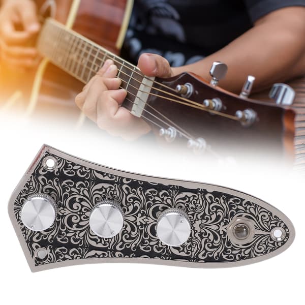 Metall förkopplad volymkontrollplatta med omkopplarknoppar för JB Jazzbasgitarr 1 st