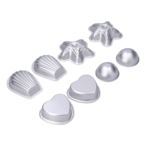 Professionel bageform i aluminiumslegering til kager, bærbar DIY badebombeform sæt med 12