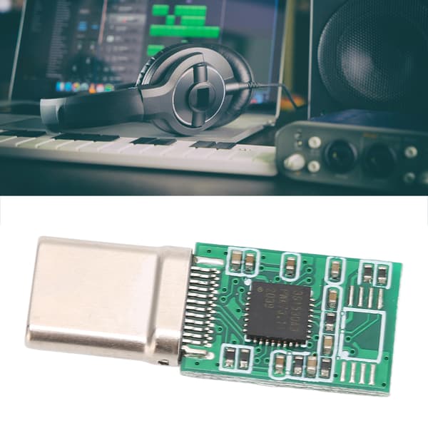 Gør-det-selv USB-C DAC-adapter HiFi-dekoder hovedtelefonforstærkermodul lydkort til pc-telefon