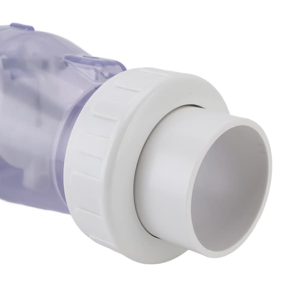 2\" Transparent Backventil för Poolpumpar, Ingen Backflödesreservdel, Robust Plast, 2-pack