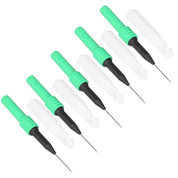 5 stk. testprobe-piercingnål 0,7 mm med kappe, testsæt til multimeter, grøn