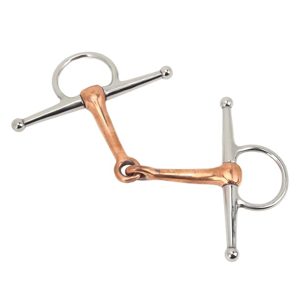 Hest Full Cheek Snaffle Rustfrit Stål Ring Snaffle Bid til Udendørs Hestetilbehør 125mm