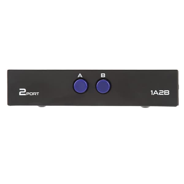USB 2.0 2-ports manuel KVM-switchboks til deling af pc-printer, scanner og perifert udstyr
