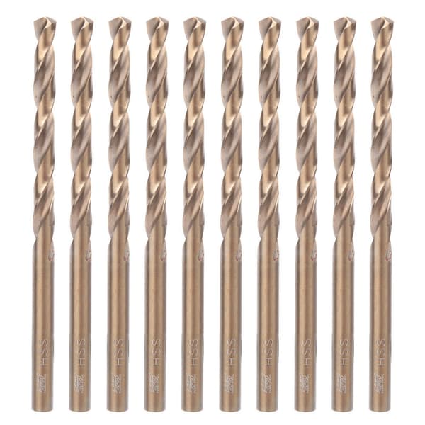 10 stk. HSS CO Lige Skaft Twist Borebits til Rustfrit Stål Jernplade (5.5mm)