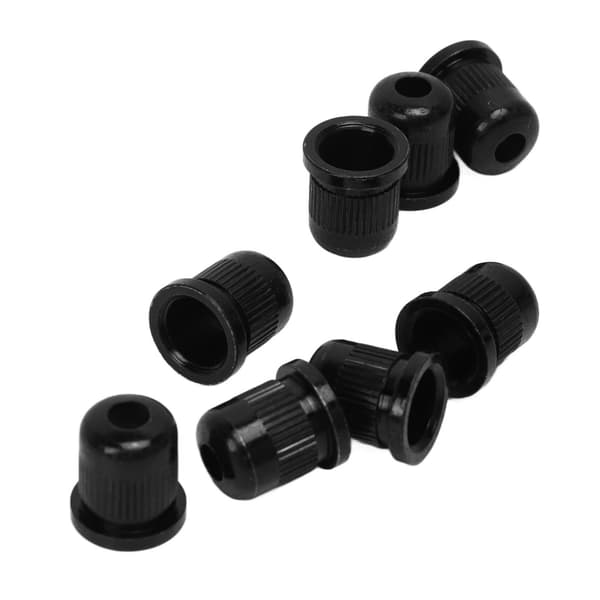 8 STK Guitarstreng Ferrule Legering Mini Bas Gennem Krop Spænde Sort Reservedel