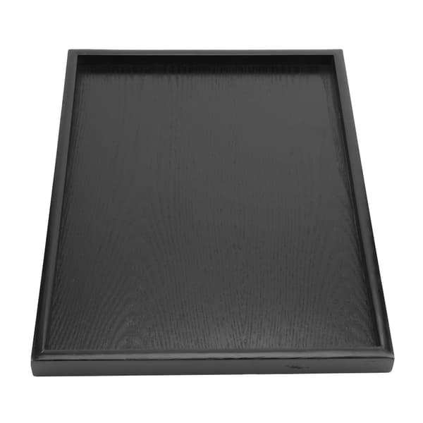 Rektangulär form massivt trä te kaffe mellanmål mat måltider serveringsbricka tallrik restaurangbrickor #4
