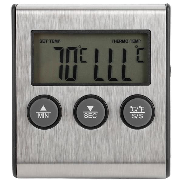 BBQ Termometer Kött Matlagningssond Termometer med Timer Temperaturmätverktyg