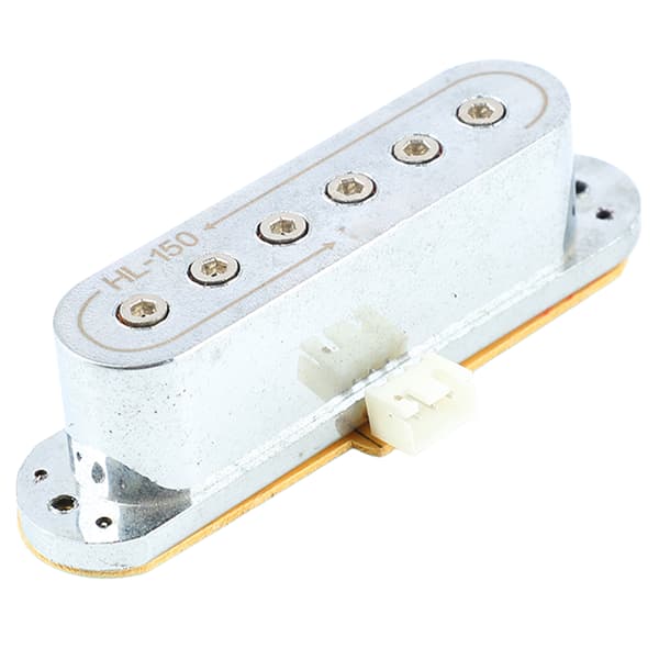 3-pack elgitarr-pickup 48/50/52 mm passiv design single-coil brusfri silver gitarr-pickup-kit
