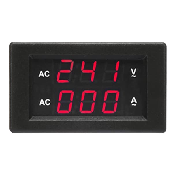 LED Digital Display AC 100~300V Voltmeter 0-100A Amperemeter (Rød rød)