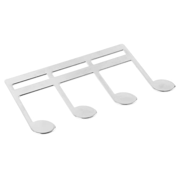 Notklämma i silvermetall | Kompakt nothållare för piano, gitarr, stativ 1-pack