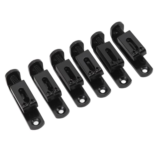 6PCS Svarta Delade Stallar i Zinklegering för Elgitarr, Reservdelar för 6-strängad Elgitarr