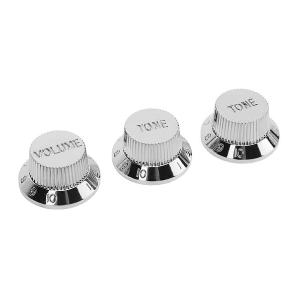 3PCS Plast 2T1V Välgjord Elbas Volymkontrollratt Gitarr Potentiometerratt för Ersättning