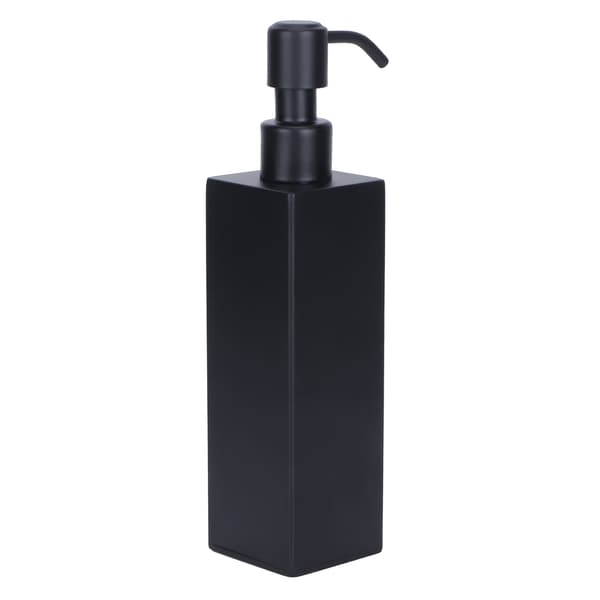 200 ml firkantet bruseflaske 304 rustfrit stål shampoo håndsæbedispenser sort