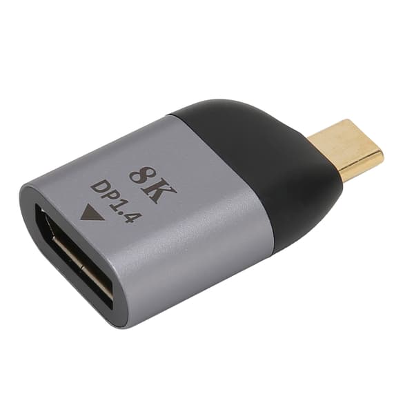 USB C til DisplayPort-adapter, kompakt metalkonnektor til Windows, Android og Mac OS X