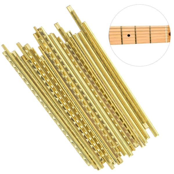 19 st/set 39\" Klassisk Akustisk Gitarr Greppbräda Mässing Bandtråd Bredd 2,2 mm