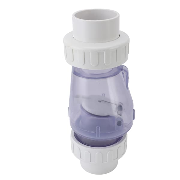 2\" Transparent Backventil för Poolpumpar, Ingen Backflödesreservdel, Robust Plast, 2-pack