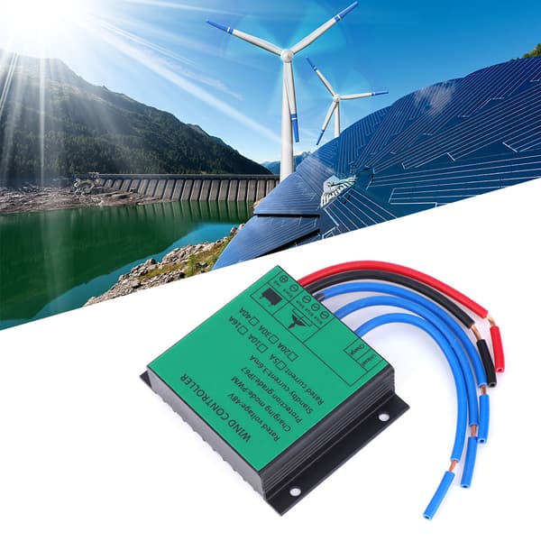 Vandtæt vindgeneratorcontroller PWM aluminiumslegering med lysdiode 48V 600W 15A